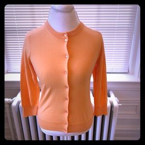 JCREW: Clare Cardigan COLOR: Peach/Orange